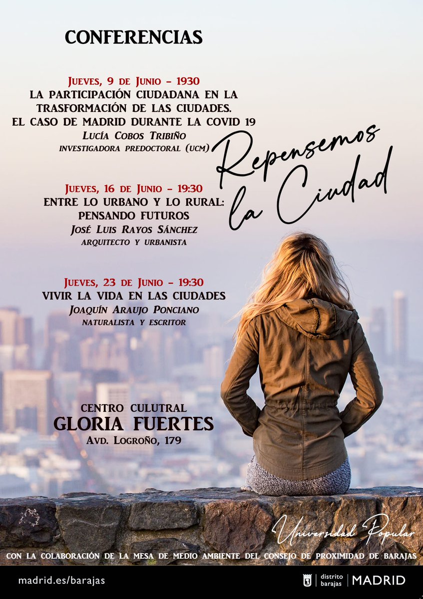 ¡¡Qué conferencias tas interesantes!!.Seguro que aprendemos algo de como "cuidar" a nuestra ciudad.