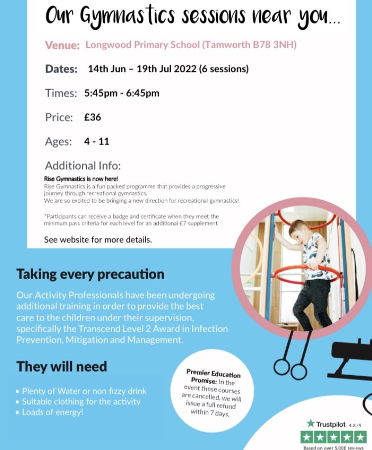 WestmidsPremier's tweet image. Thinking of getting your child into a new sport? 

We have 3 different clubs for you that would be perfect for new starters who are looking to meet new friends and have fun. 🤩 

For more information and to book go to premier-education.com 

#Tamworth #Fazeley #Hopwas #Edingale