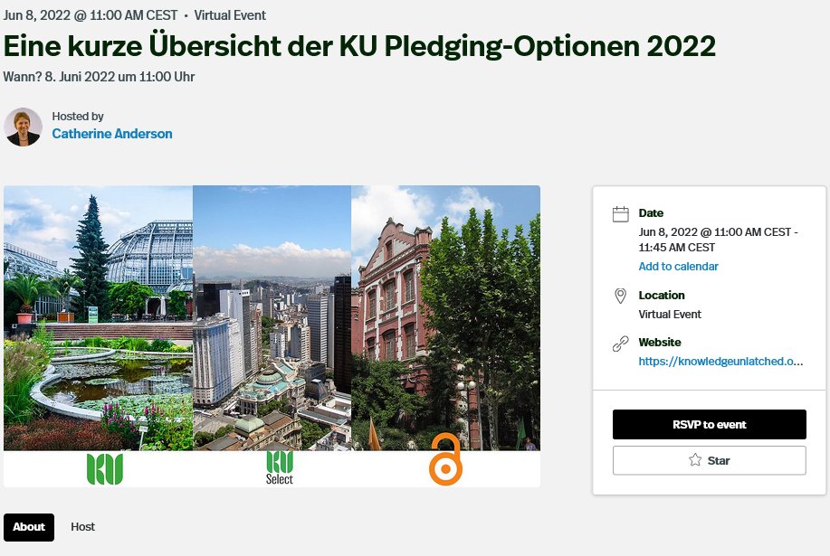 KUnlatched's tweet image. Erfahren Sie in diesem #Webinar, das diese Woche am 8. Juni um 11 Uhr stattfindet, über die aktuellen Pledging-Optionen im Bereich von #OpenAccess, die #KnowledgeUnlatched für Bibliotheken in 2022 anbietet. Bitte registrieren Sie sich jetzt hier:  bit.ly/3GSRw7P