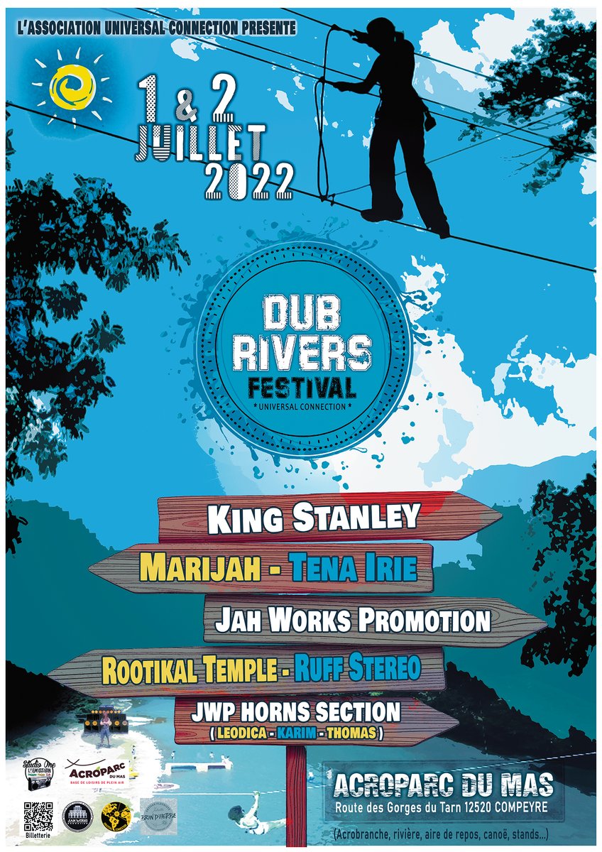 Rootsylion's tweet photo. L’association UNIVERSAL CONNECTION est heureuse de te présenter la 2ème édition du DUB RIVERS .
Retrouve nous dès le vendredi 01 juillet 2022 à partir de 18h à l’Acroparc du Mas aux portes des Gorges du Tarn.
https://t.co/rWxKbo9DY3 https://t.co/wP4c3gK3zT
