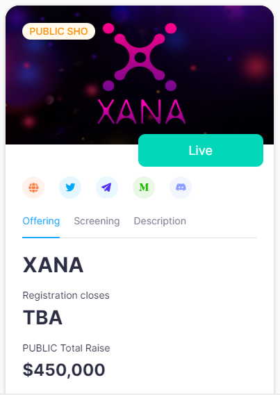 期待の #Metaverse プロジェクト #XANA 待望の $XETA トークンのIDOが #DaoMaker で開催中です。参加条件はMetamask内に$2500相当のトークンを保有していること。#DeBank に認識されればステーキング中でもOKです。下記リンクから飛んでいただければ双方当選確率アップ ⤴️
🔗daomaker.com/company/xana/P…
