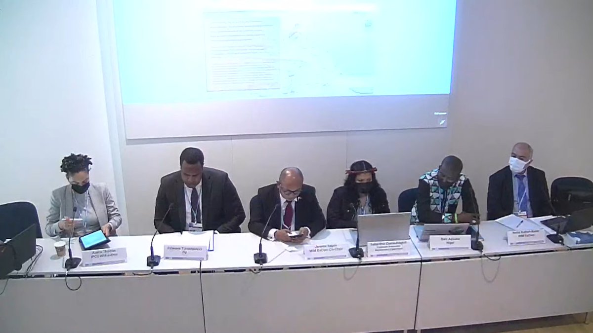LossandDamage's tweet photo. “#ClimateChange possess a threat to the existence of my people.” A representative of Fiji highlighting the impacts of #LossAndDamage from sea-level rise and displacement at the side event of the WIM ExCom on #LossAndDamage at @UNFCCC #SB56 #BonnClimateConference. https://t.co/zNfd9ALwv4