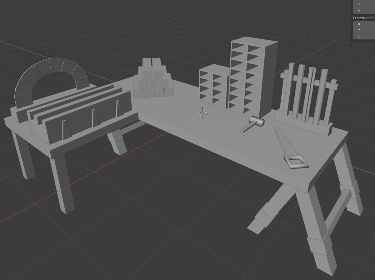 NiceDay46757004's tweet photo. Modelling, modelling, modelling.... So many things needs to be created, no end in sight........

#devlog #unity #mmorpg #rpg #indie #indiegame #gamedev #modelling #blender https://t.co/0oEiOSmOw3