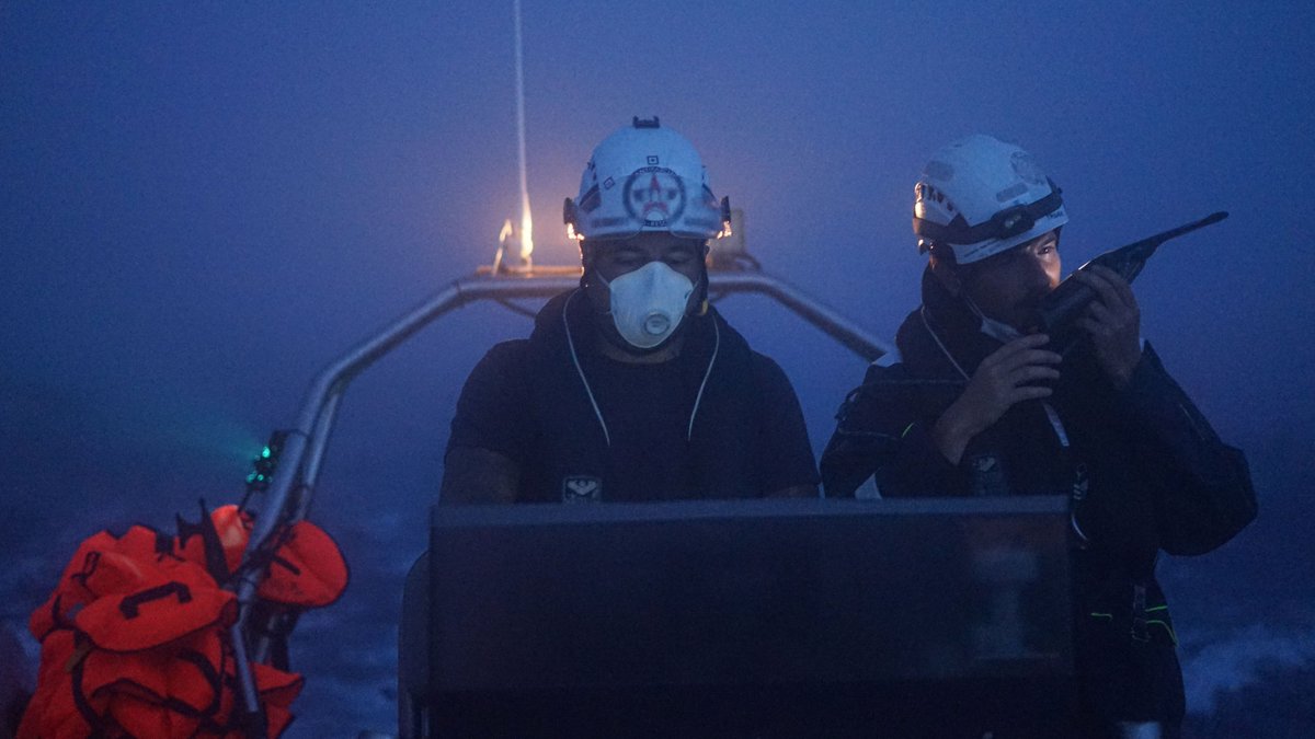seawatch_intl's tweet photo. After a long search last night, #SeaWatch3 was able to rescue another 49 people south of Lampedusa this morning. They are heavily exhausted, and some are in need of urgent care by our medical team. We now have a total of 356 people on board. https://t.co/UY1gHvIn4o