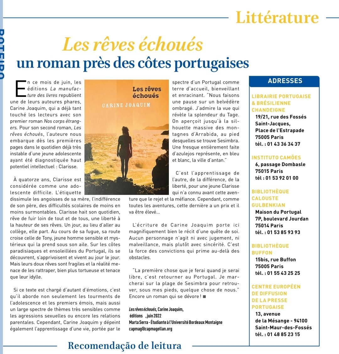 Carine Joaquim (@carinejoaquim) on Twitter photo Merci <a href="/capmagellan/">Cap Magellan 🇫🇷🇪🇺🇵🇹</a> !
#capmagellan #portugal #roman #lamanufacturedelivres #lesrevesechoues #lesrêveséchoués Merci <a href="/capmagellan/">Cap Magellan 🇫🇷🇪🇺🇵🇹</a> !
#capmagellan #portugal #roman #lamanufacturedelivres #lesrevesechoues #lesrêveséchoués