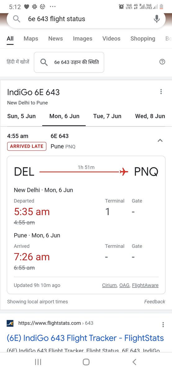 GardnerSameer's tweet photo. Curious case of flight 6E 643 @IndiGo6E My boarding pass said flight will leave at 0625. But Airport Staff at 5.15 told me that the flight had already left at 4.55. Now Twitter Indigo says flight left at 6.25. Did that flight exist at all? https://t.co/F8bmVqr1rA
