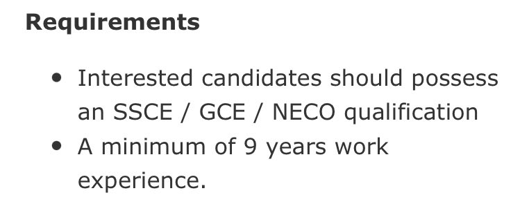 agb_writers's tweet photo. Vacancy: Driver at Catamaran Nigeria Limited

Lekki Lagos

N58,000 monthly.

Deadline 10th June, 2022.

Submit your CV at the Head Office at: 6, Shaffi Sule Street, Off Admiralty Way, Lekki Phase 1, Lagos State. https://t.co/1Qq8C4sU4m