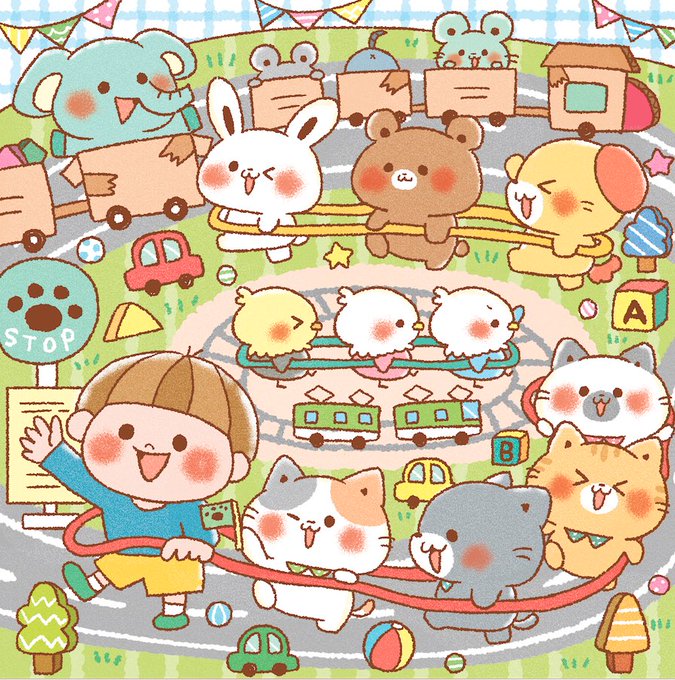 電車ごっこのtwitterイラスト検索結果 古い順