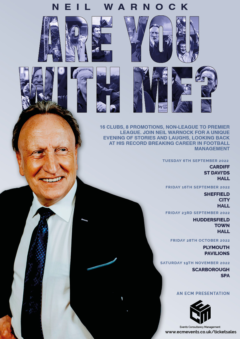 Neil Warnock (@warnockofficial) on Twitter photo Hope you all enjoyed the long weekend and the jubilee celebrations. If you are looking for your next big night out, spend it with me at <a href="/stdavidshall/">St David's Hall</a> <a href="/SheffCityHall/">Sheffield City Hall</a> <a href="/KirkleesCouncil/">Kirklees Council</a> <a href="/PlymPavilions/">Plymouth Pavilions</a> <a href="/scarboroughspa/">Scarborough Spa</a> Tickets on sale now! ecmevents.co.uk/ticketsales #AreYouWithMe #ontour Hope you all enjoyed the long weekend and the jubilee celebrations. If you are looking for your next big night out, spend it with me at <a href="/stdavidshall/">St David's Hall</a> <a href="/SheffCityHall/">Sheffield City Hall</a> <a href="/KirkleesCouncil/">Kirklees Council</a> <a href="/PlymPavilions/">Plymouth Pavilions</a> <a href="/scarboroughspa/">Scarborough Spa</a> Tickets on sale now! ecmevents.co.uk/ticketsales #AreYouWithMe #ontour