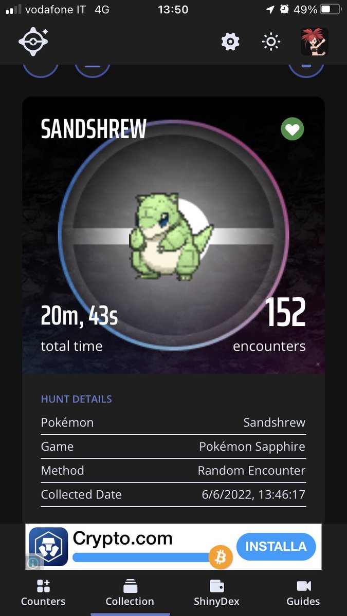GamerGiu7's tweet photo. I GOT IT! After 15 years I was finally able to reclaim my very first shiny Pokémon, Sandshrew! I’m literally crying, losing my first shrew was my childhood trauma.
This one dropped on Sapphire almost immediately after yesterday’s Baltoy! #ShinyPokemon #shinyhunting #shinyhunter https://t.co/eyczVYehnG