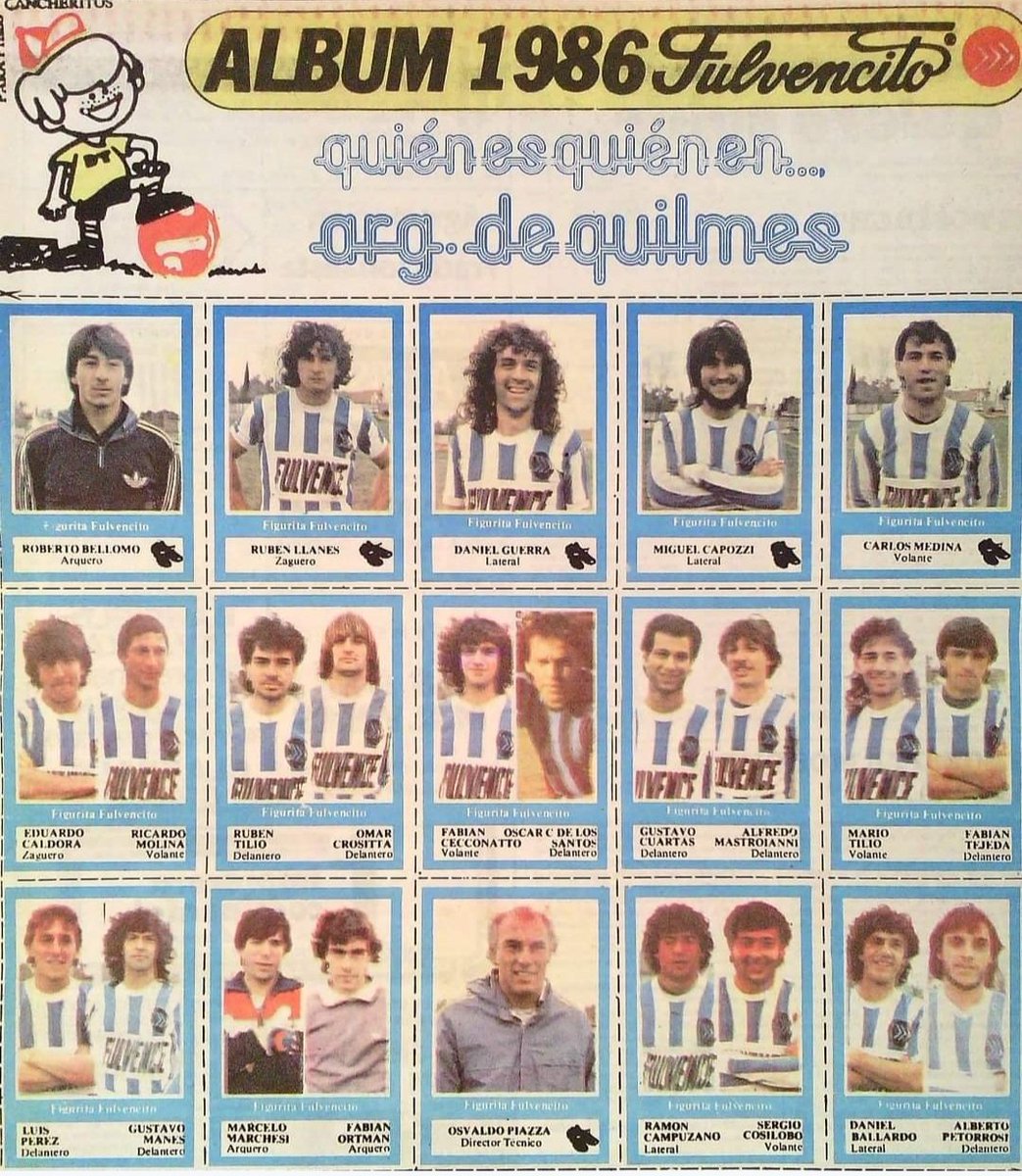 PCioccale's tweet photo. Plantel de @ArgdeQuilmesOf , en noviembre de 1986.
Cuando tomó la dirección técnica #OsvaldoPiazza a su regreso de Francia.
Entre los jugadores un goleador de raza del ascenso como Gustavo Cuartas. https://t.co/HVshIOYoiP