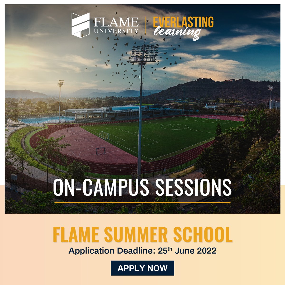 FLAMEUniversity's tweet photo. The FLAME Summer School is an opportunity for all university students to engage in a rigorous learning environment and earn transferable credits on completion of courses.  
Register here: https://t.co/SdDhlJjoLw https://t.co/lbFphDcdf0