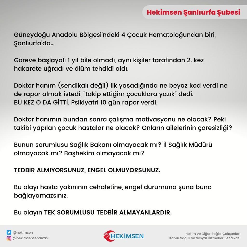 <a href="/hekimsen/">Hekimsen</a> <a href="/sanliurfaism/">Şanlıurfa İl Sağlık Müdürlüğü</a> @MGulum_  <a href="/drfahrettinkoca/">Dr. Fahrettin Koca</a> <a href="/saglikbakanligi/">T.C. Sağlık Bakanlığı</a> <a href="/sagliklicozum/">T.C. Sağlık Bakanlığı Sağlıklı Çözüm</a>