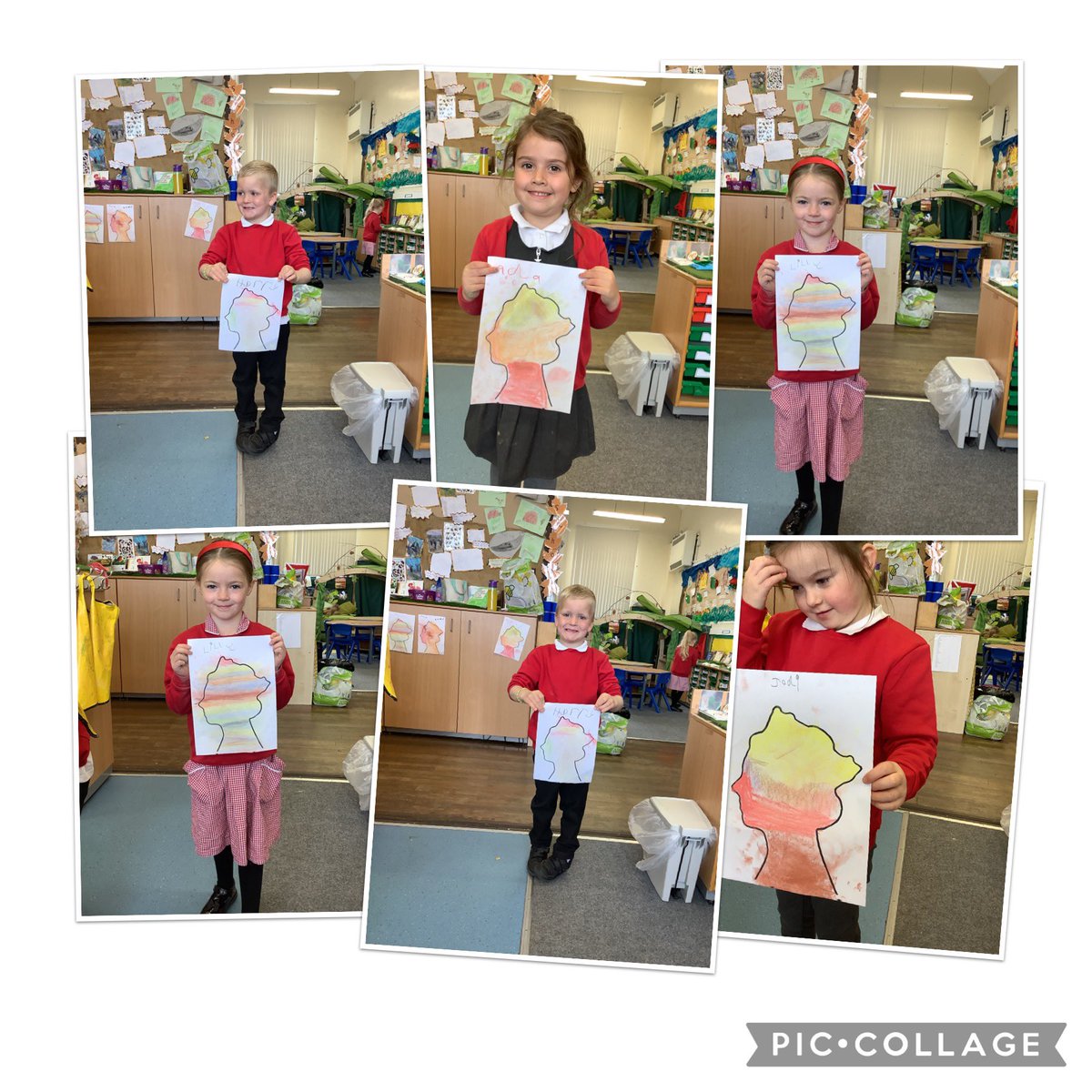 🇬🇧🇬🇧🇬🇧Thank you Ma’am 🇬🇧🇬🇧🇬🇧 Reception had  a lovely time using chalk to colour the the Queen’s silhouette.@Miss_Carr_Falla @FallaParkSchool