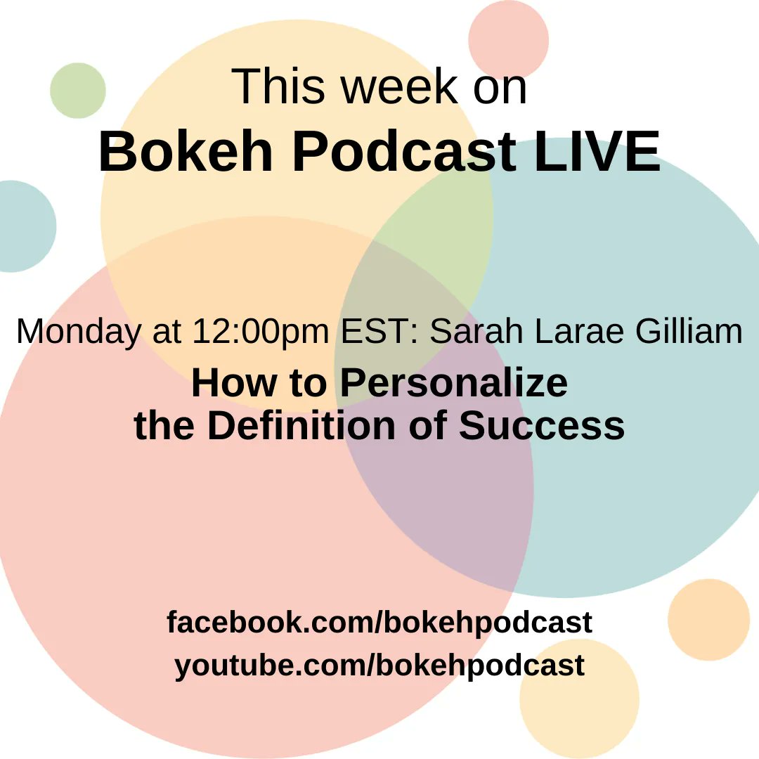 Happy Monday! We have an amazing episode lined up today @ 12pm EST with @sarahlaraephoto! Tune in via YouTube or Facebook as <a href="/nathanholritz/">Nathan Holritz</a> chats with Sarah about how to personalize the definition of success! This is one you won't want to miss! 🙂