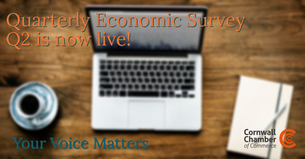 The Quarterly Economic Survey allows businesses in Cornwall to express their views on a number of issues affecting their day-to-day business. 
Thank you in advance for taking part and making sure your views are heard.
wh1.snapsurveys.com/s.asp?k=165306…
