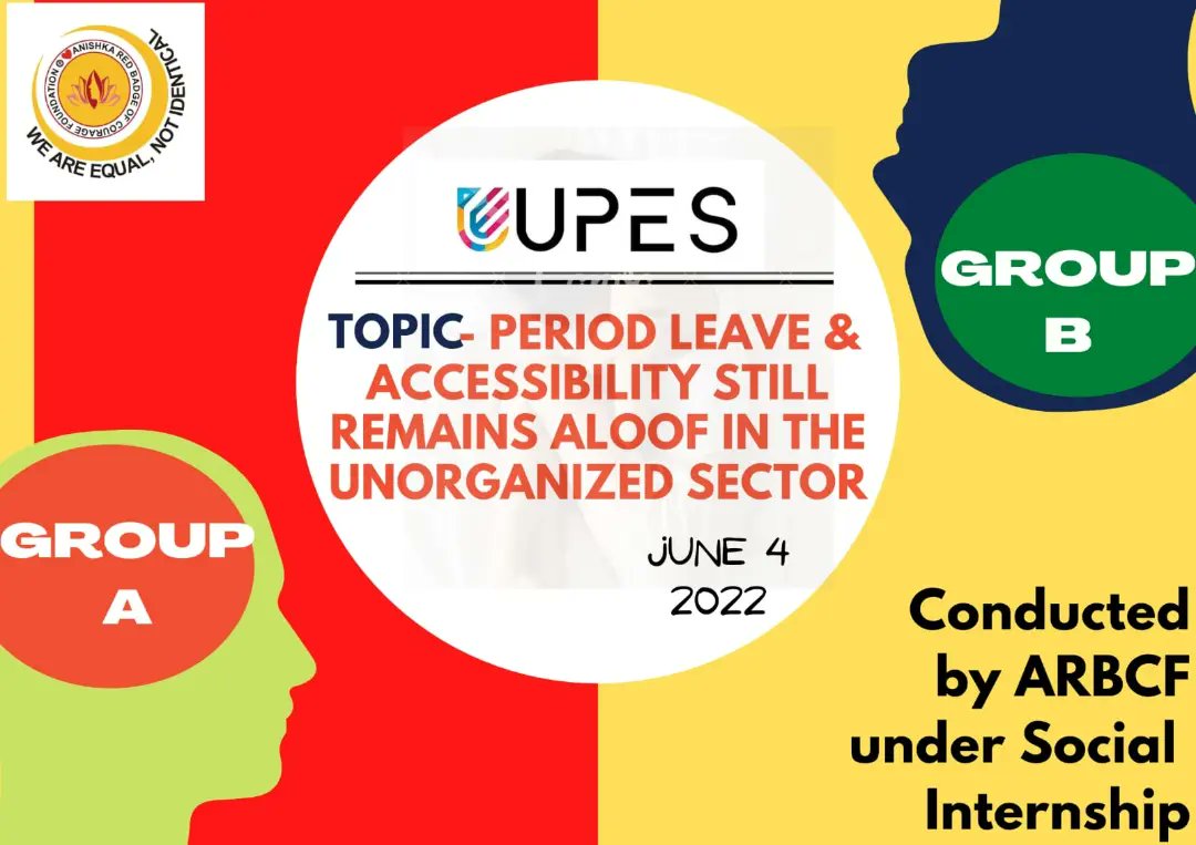 ARBCF21's tweet photo. We are immensely happy to announce that our Interns from @UPESDehradun are going to engage in a discussion on topics related to menstruation. 

Our team is excited to have these young children speak on these issues and fight against the stigma related to periods

#WomensRights https://t.co/rSdar87nzd