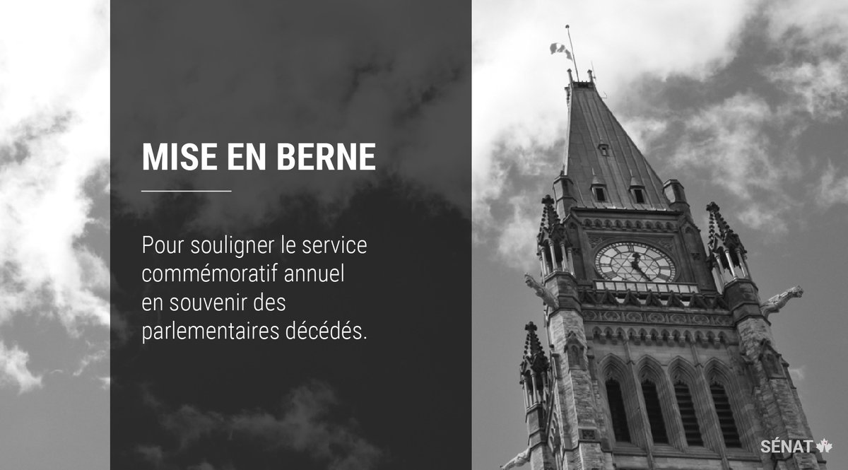 Aujourd’hui, le drapeau sur la Tour de la Paix flottera en berne pour la durée du service commémoratif qui aura lieu en souvenir des parlementaires décédés. Voir la liste de personnes honorées lors de ce service commémoratif : ow.ly/RKTn50Jpyiw 

#SenCA #polcan <a href="/exparl/">CAFP / ACEP</a>