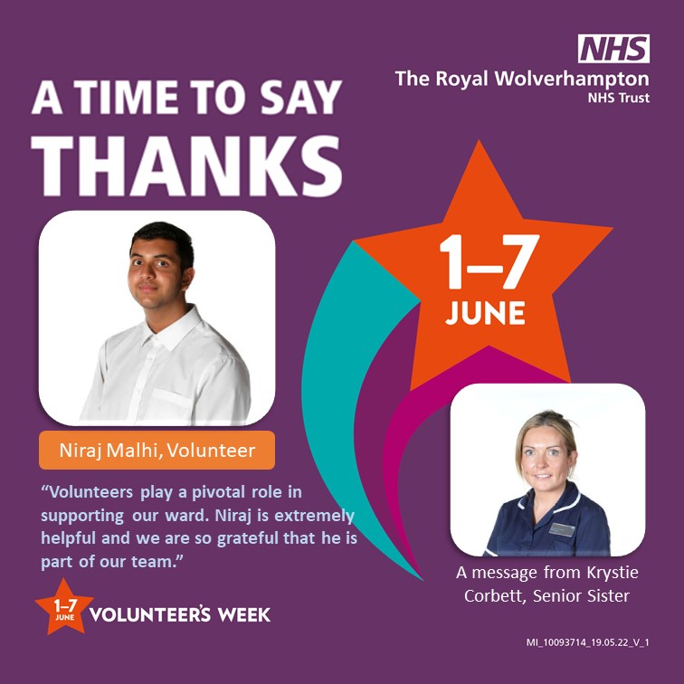 RWT_NHS's tweet photo. Today is Power of Youth Day – an annual celebration of the contributions that young people make to society through volunteering.

17-year-old Niraj Malhi joined us in January and has volunteered consistently. 

#VolunteersWeek #ATimeToSayThanks #PowerofYouthDay 💜 https://t.co/Yv3OEqVaZj