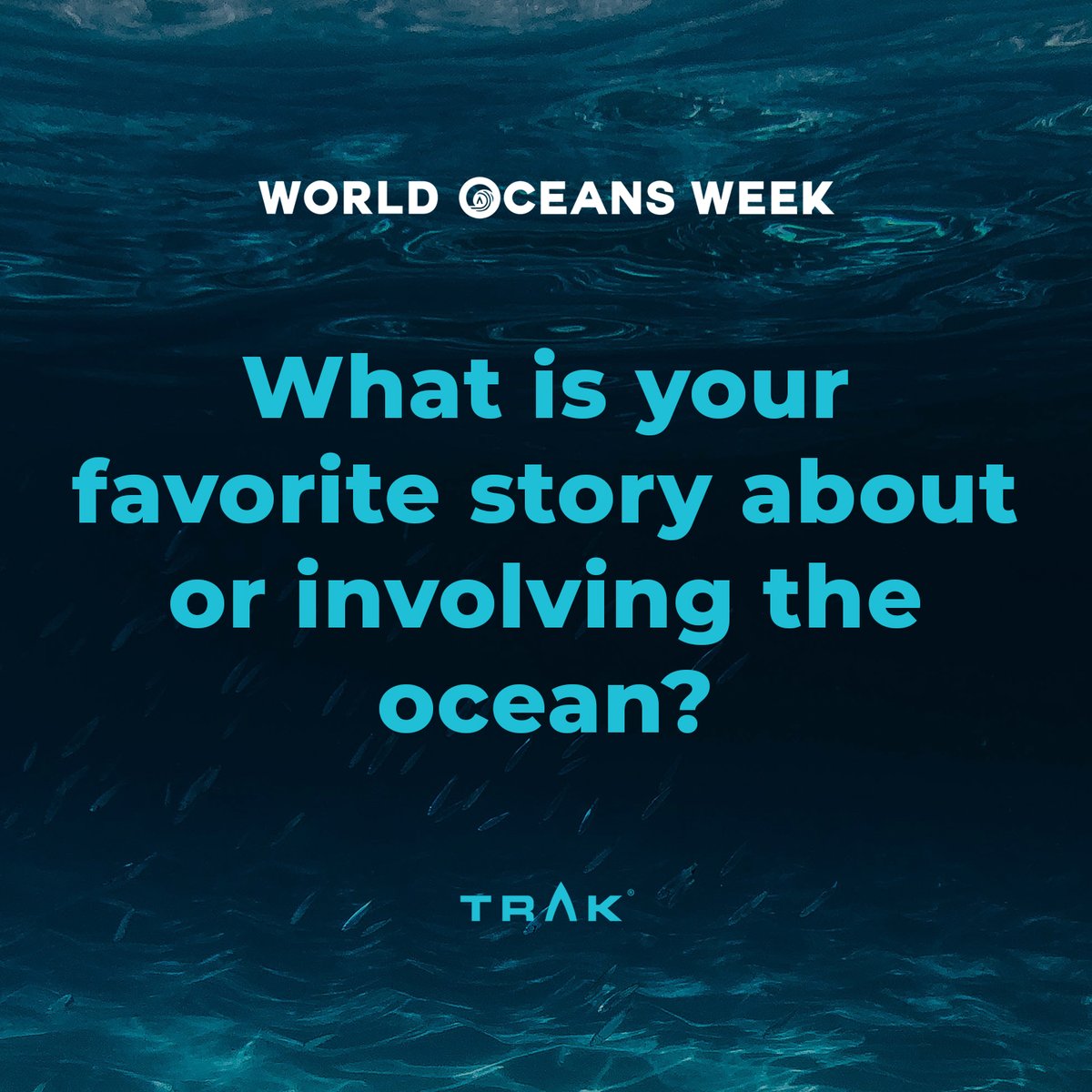 World Oceans Week - Day 5! 
Every day we ask a different question about our relationship to the oceans around us… today’s is: “What is your favorite story about or involving the ocean?”
We would love to hear from you!  
Share and comment.
#TRAK #WorldOceansWeek #WorldOceansDay