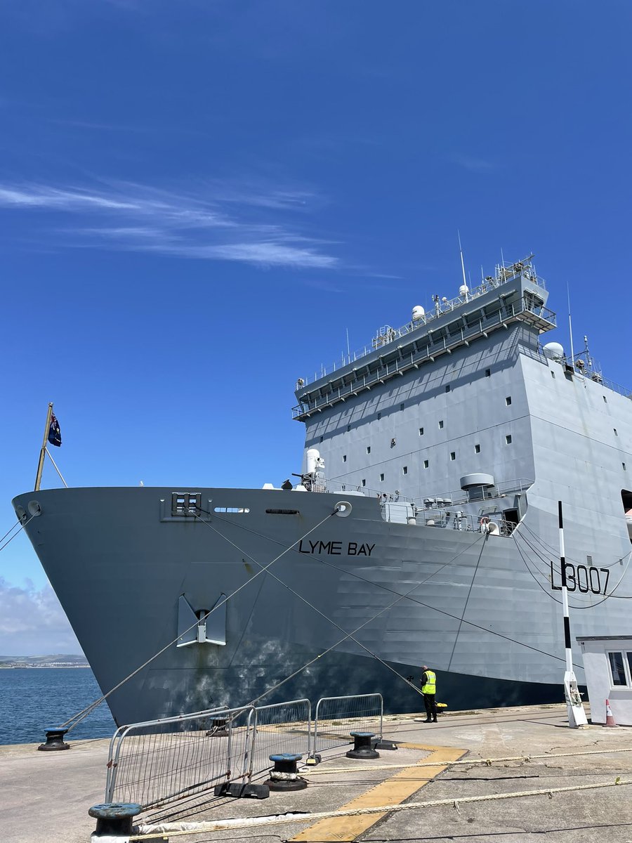 RFAHeadquarters's tweet photo. Welcome Home @RFALymeBay from her deployment on Op Kipion! Home for a well deserved face lift and rest as her sister ship @RFACardiganBay takes her place ready to tackle any challenge!

#OneNavyOneTeam #GlobalModernReady 

@RoyalNavy @FirstSeaLord @VAdmAndrewBurns https://t.co/kpcPqlYNXz
