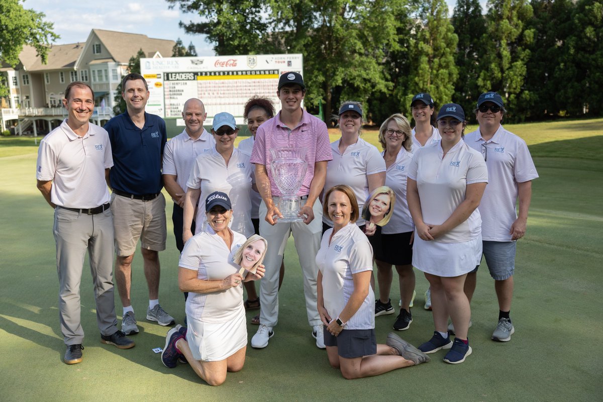 UNCHealthRex's tweet photo. Congrats to Davis Thompson @DavisT17 on winning the 2022 #RexOpen on the @KornFerryTour! Such a beautiful week, raising funds for our Rex Mobile Mammography Unit, inspiring the next generation of golfers, &amp; saying goodbye to Wakefield. Thank you everyone &amp; see you next year! 🏆🇺🇸 https://t.co/5khNww2rtF