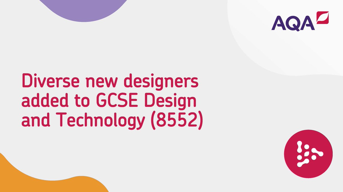 As part of our commitment to equality, diversity and inclusion, we’re excited to announce that we’re adding 12 new, diverse designers to our GCSE Design and Technology specification ready for first teaching this September. 
Find out more &gt; bit.ly/3Q0dryf.