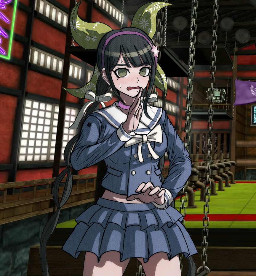 ❝ ...H– Himiko... ❞

Tenko turned beet red, her cheeks flushed as she looked over at the mage. Sensing that the time was right, Tenko used a hand to move Himiko's chin before leaning in with a nervous smile
