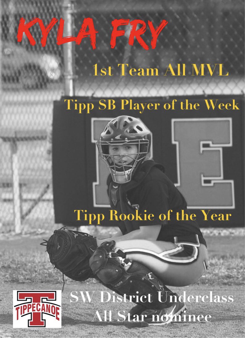 Good luck to <a href="/KylaFry4/">kyla fry</a> in the SW District Underclass All-Star tryouts today! Go get ‘em Kyla!￼ #TIPPSB #WeAreTipp #AllStarTryouts #SWDistrictSoftball