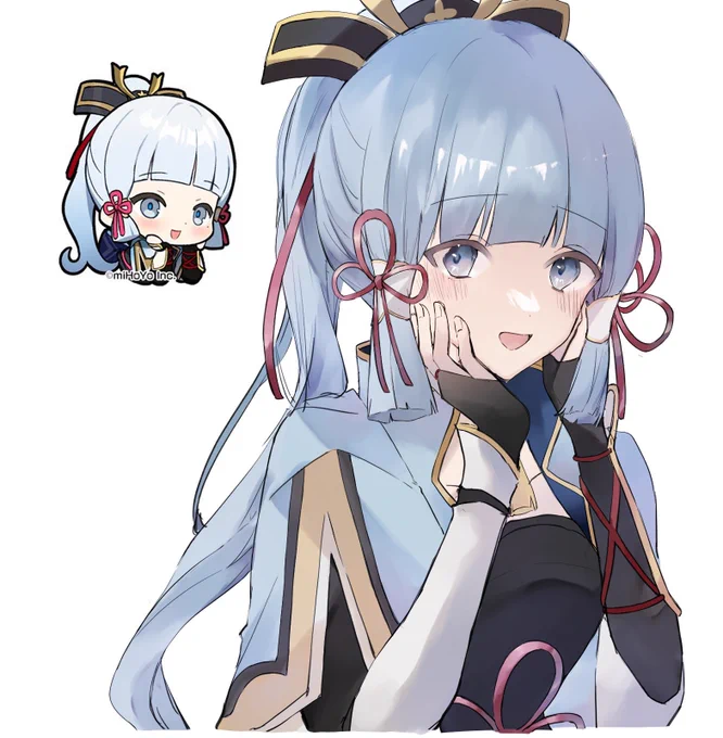 #リプきた原神のスタンプを自分の絵柄で描くお嬢~!! 