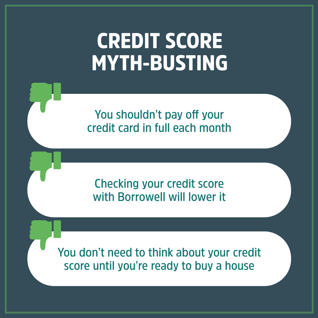There are so many harmful misconceptions surrounding credit scores 👎 That's why we've jam-packed our blog with invaluable resources and information that you can trust, on everything from mortgages to debt consolidation borrowell.com/blog #myborrowell #financialliteracy