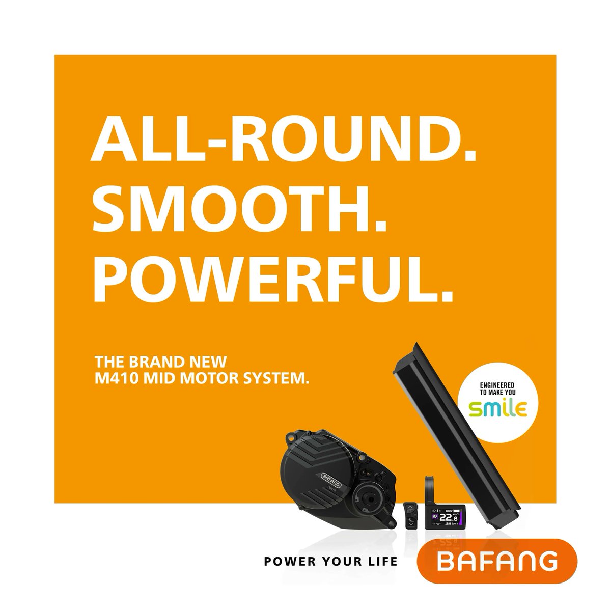 BAFANGElectric's tweet image. #eMTB can rely on the powerful M410 mid-motor. With 250W dependable power and 80Nm torque, it offers strong support where needed 💪 The M410 has the same stats as the M400 but is a whole half kilogram lighter 🚲⚖️

Visit the #product page: buff.ly/3NJaRuC 
#ebikes