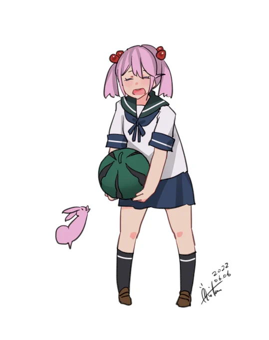 漣『えへへ!』
#艦これ版深夜の真剣お絵描き60分一本勝負
#艦これ版真剣お絵描き60分一本勝負_20220606
#艦これ #漣 