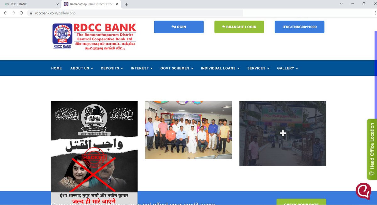 FansBhim's tweet photo. इंडियन बैंक (RDCC Central Bank) की वेबसाइट को  Dukhtaran-e-Indian Mujahideen ने हैक कर लिया है लेकिन हमारी सरकार सो रही है, क्यों??
Website link: https://t.co/8IF8Drevzw 
#Muhammadﷺ #Stopinsulting_ProphetMuhammad  #राघव_चड्डा_माफी_मांगो https://t.co/sSp9eH3858