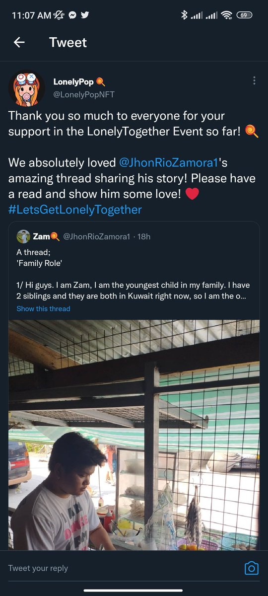 JhonRioZamora1's tweet photo. Omggggg. I didn't expect this!! 😭😭 Thank youuuu so much @LonelyPopNFT for appreciating my story. You guys don't know how much this means to meee. 😭 You guys really made my day. 😭

@radiosolace @0xsoupnft @0xMrVortex @BushRobins @rei_0xstudio
#LetsGetLonelyTogether https://t.co/wpdep9UhYJ