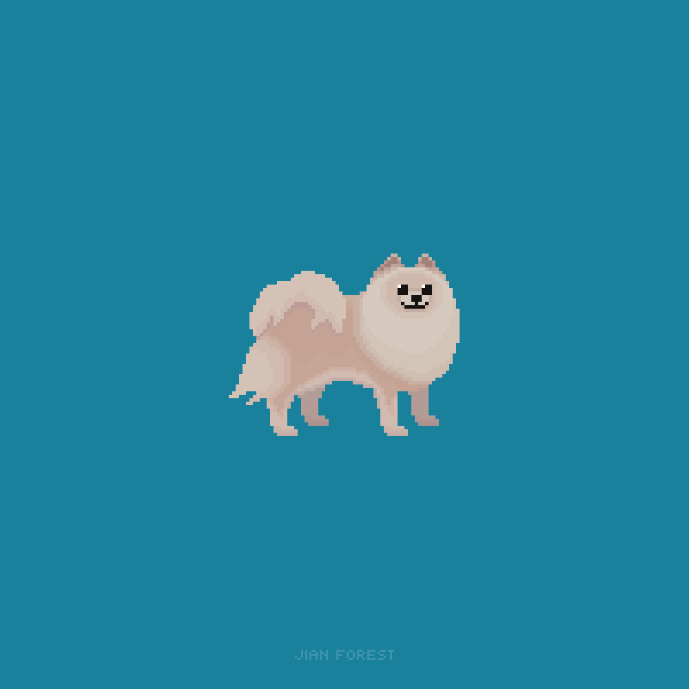 My baby dog 'Ari' 
우리집 강아지 '아리'
#pixelart #픽셀아트
Do you have a doggo friend?