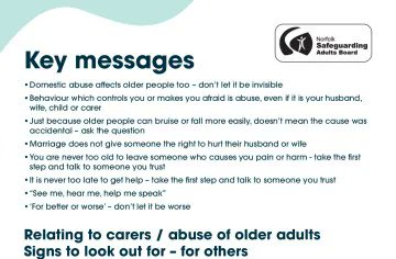 NorfolkSAB's tweet photo. Both unpaid carers and the people they care for can be at risk of abuse or harm, especially when carers are isolated, or their responsibilities are hidden away. Find advice and resources like this one ☝️ at https://t.co/yfnZOXSMFI #CarersWeek @carersweek https://t.co/23UndIIix1