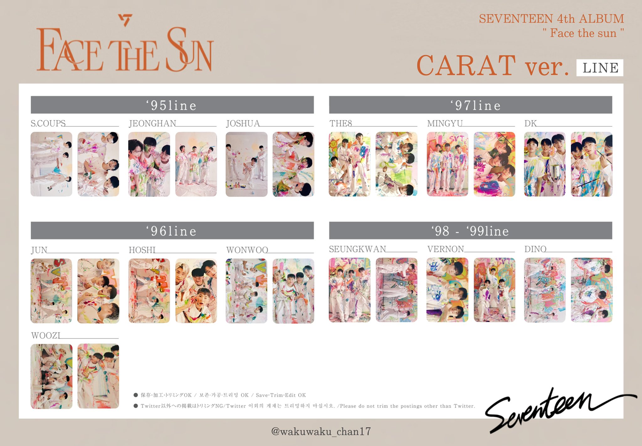 SEVENTEEN the8 Face the sun 特典トレカ