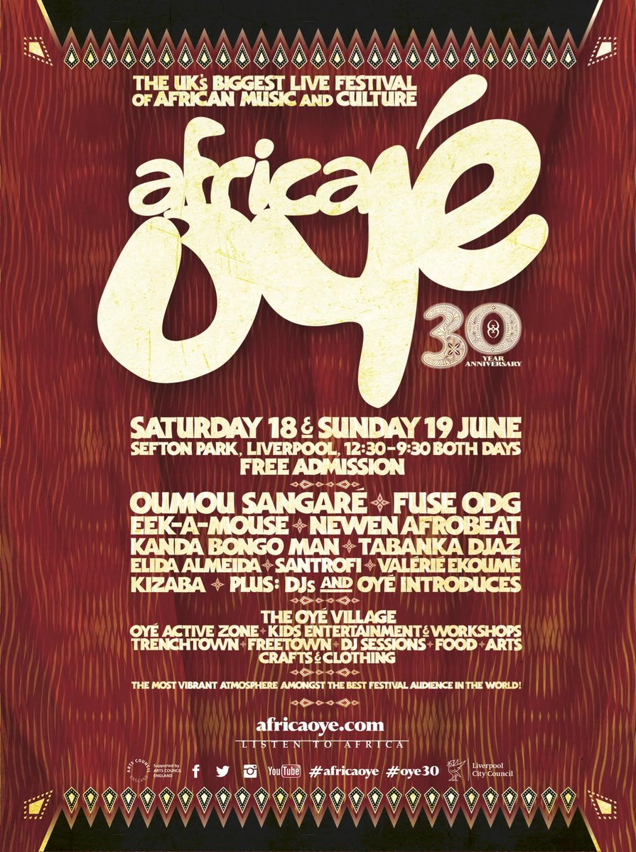 The best alternative festivals across the North West this summer ☀️☀️

Thanks for including Africa Oyé <a href="/mcrwire/">Manchester Wire</a> | Read more here: tinyurl.com/mr22suaa

#Oye30 #ListentoAfrica