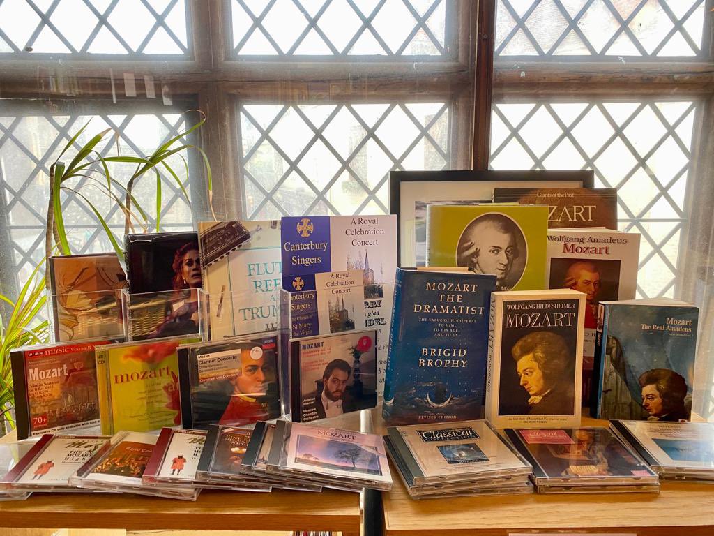 An eye-catching display created by one of our volunteers, Sue, for the music section of the shop. #mozart #bookshop #CANTERBURY