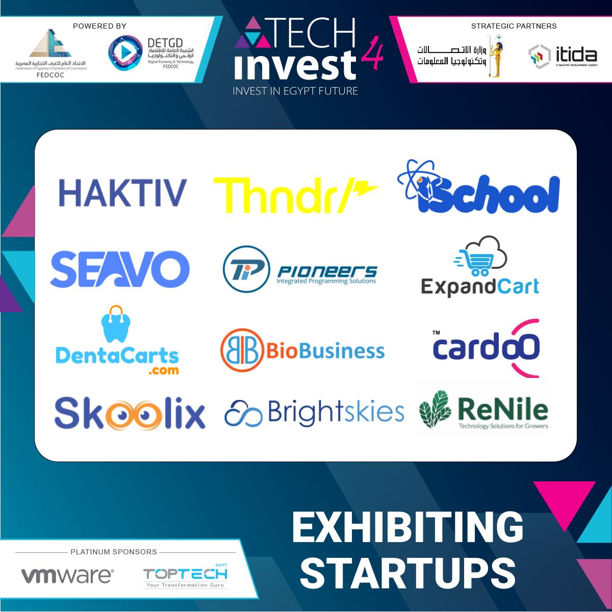 DETGDEG's tweet photo. Don't forget to pass by our Startups Arena at Tech Invest!
Here are our innovative exhibiting startups:

#TechneInvest4 #DETGD https://t.co/MmYYC8htM1