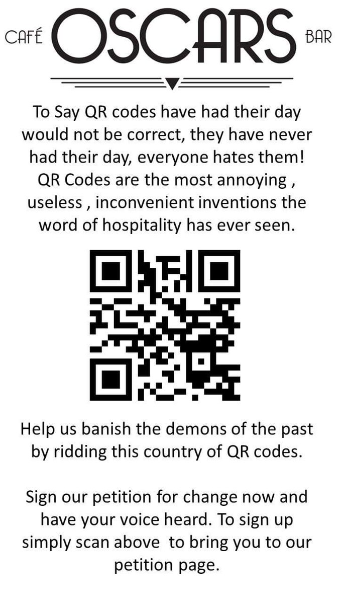 Scan below to sign our petition for change #qrcodes