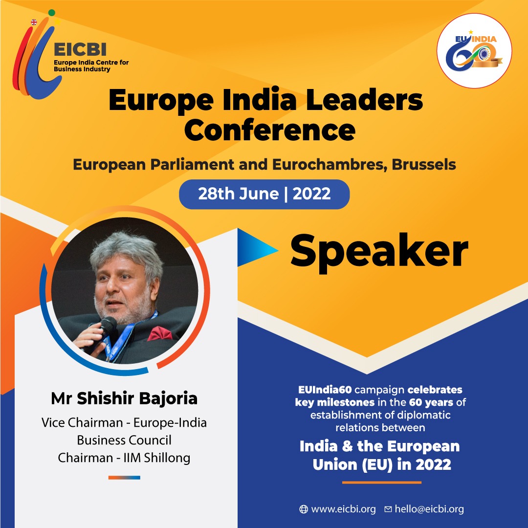 Europe India Centre for Business and Industry (@europeindiacbi) on Twitter photo Mr <a href="/shishirkb/">Shishir Bajoria</a>, Vice-Chair <a href="/Eibcouncil/">Europe-India Business Council</a> will be sharing his views on "An overview of EU India trade relationship" during the Europe India Leaders Conference on 28th June at European Parliament, Brussels - eicbi.org/leaders-confer…
.
.
.
#EUIndia #EUIndiaRelations #EUIndiaEkSaath Mr <a href="/shishirkb/">Shishir Bajoria</a>, Vice-Chair <a href="/Eibcouncil/">Europe-India Business Council</a> will be sharing his views on "An overview of EU India trade relationship" during the Europe India Leaders Conference on 28th June at European Parliament, Brussels - eicbi.org/leaders-confer…
.
.
.
#EUIndia #EUIndiaRelations #EUIndiaEkSaath
