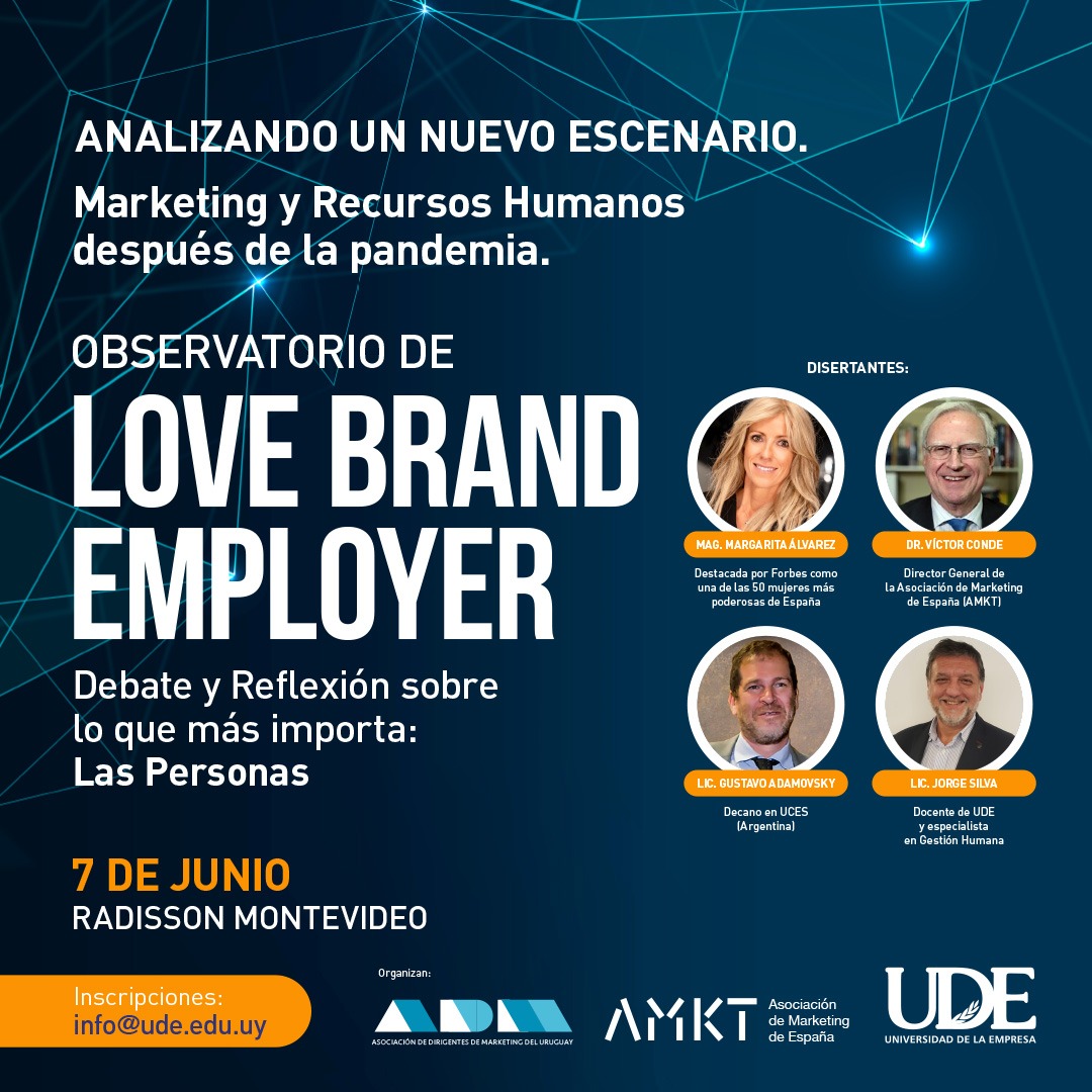ADMUruguay's tweet photo. En vivo a través de @5noticiasuy @ModoPais participan la Mag. @MAPdeZabalza y el Dr. @vcondes, disertantes del Seminario #LoveBrandEmployer @UDE_Oficial @asociacionMKT https://t.co/BU8q5TtHSq