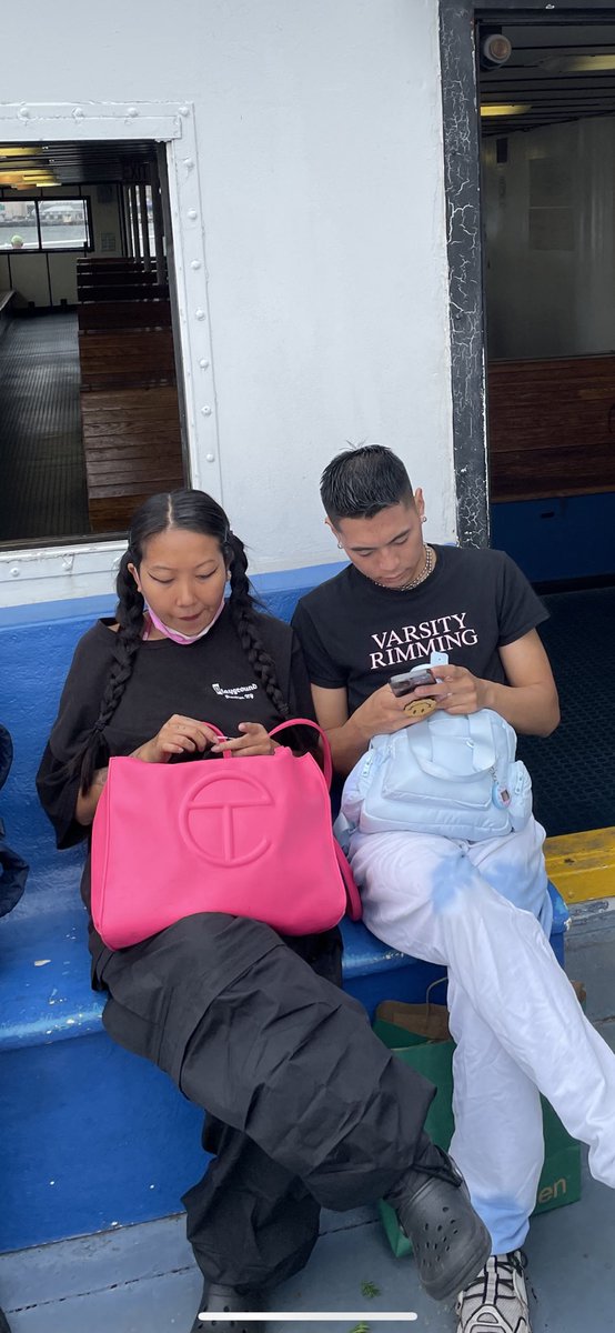 yetyeesam's tweet photo. @whatisny Varsity Rimming - belongs in the Hall of Fame of T-shirts.  😂😂😂. On board Governors Island Ferry ⛴ last Wednesday. https://t.co/RJFPCYIy67