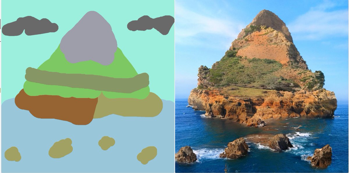 Estoy probando un demo de NVIDIA que te permite transformar dibujitos en realistas, es un poco surreal