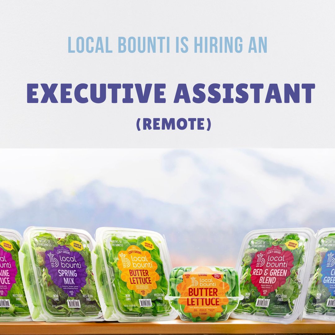 Local Bounti is hiring! They are seeking an Executive Assistant to work with them remotely. Check out the full listing: passionplacement.com/jobs/executive…