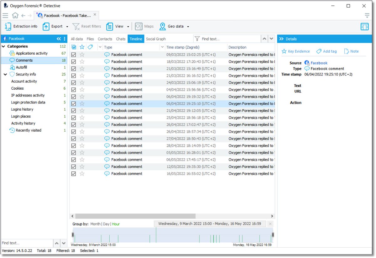 oxygenforensic's tweet photo. Need to import and parse Facebook account copy? In Oxygen Forensic® Detective v.14.5, we have you covered. Analyze Facebook contacts, chats, groups, and other artifacts. For more information, contact us: https://t.co/zSxVIOY0yJ https://t.co/nukRZMun5X