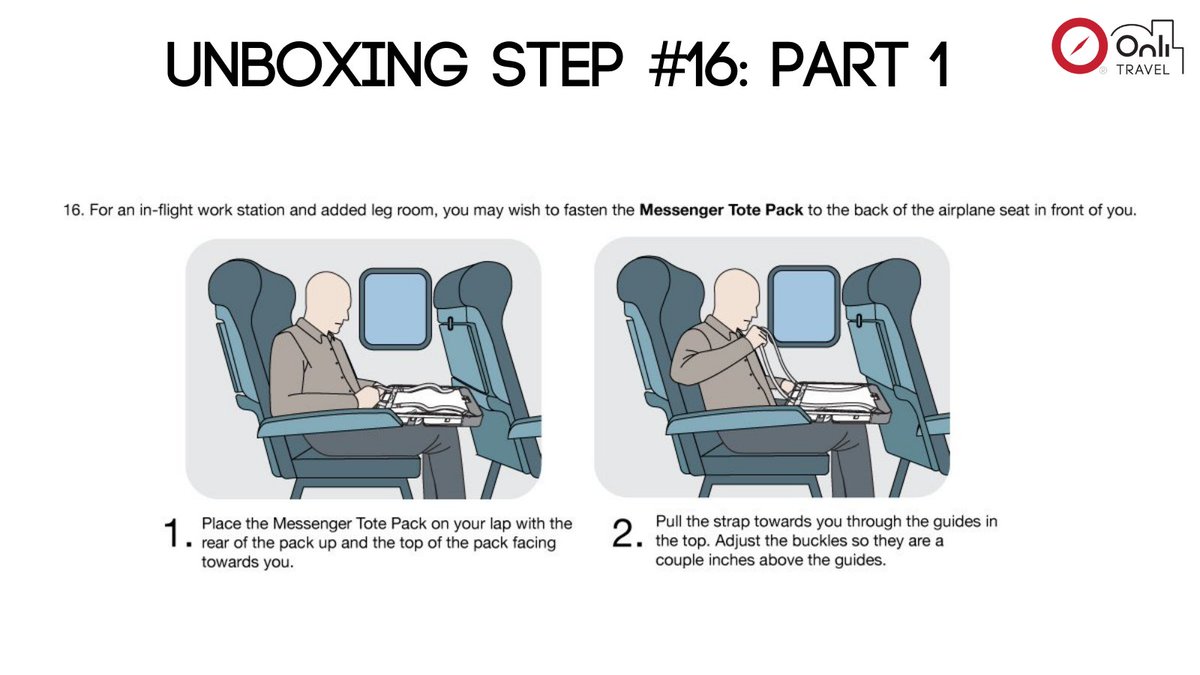 OnliTraveller's tweet image. The Messenger Tote Pack can be attached to the tray table in front of you on an airplane and certain buses and trains, giving you more legroom. Over the next few days we will show you how. Learn more at onlitravel.com
#onlitravel #traytable #legroom #travel #economyseat