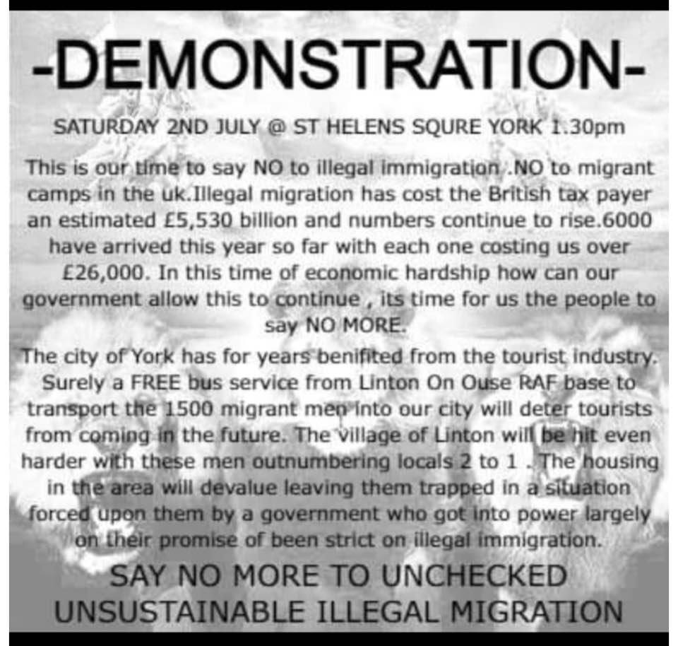 nomadic_hermit's tweet photo. I'll be speaking at this. I'm genuinely angry.

~ Anne Marie Waters, 
(Leader of the For Britain Party)

#StHelensSquare #York #LintonOnOuse #illegalimmigration #AnneMarieWaters #ForBritainMovement https://t.co/TwauNHURpq